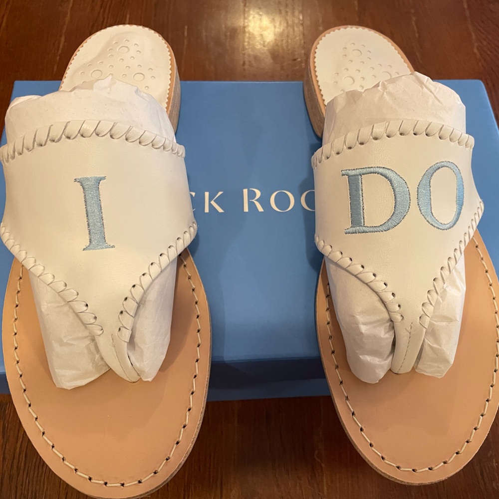 Size 8.5 Jack Rogers I Do Sandals!! BRAND NEW In Box!!